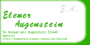 elemer augenstein business card